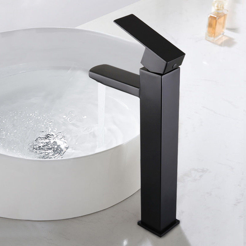 SUS304 Paslanmaz Çelik Kap Tek Delikli Tek Kulplu Lavabo Bataryası Krom Mat Siyah Altın Sn
