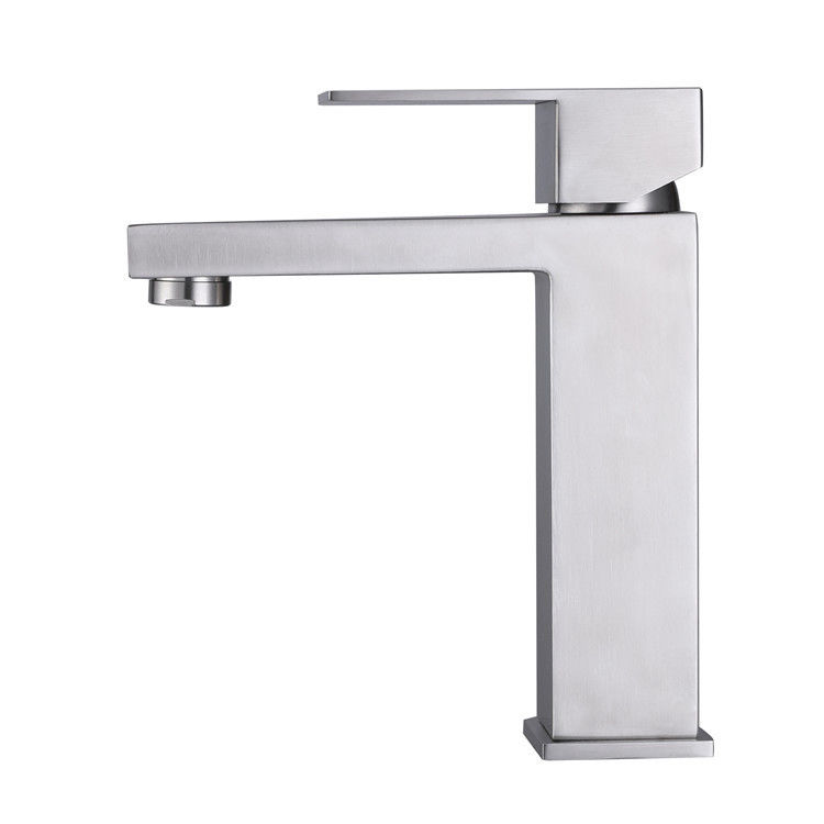 SUS304 Paslanmaz Çelik Tek Delikli Tek Kulplu Lavabo Bataryası Mat Siyah Krom SN Altın