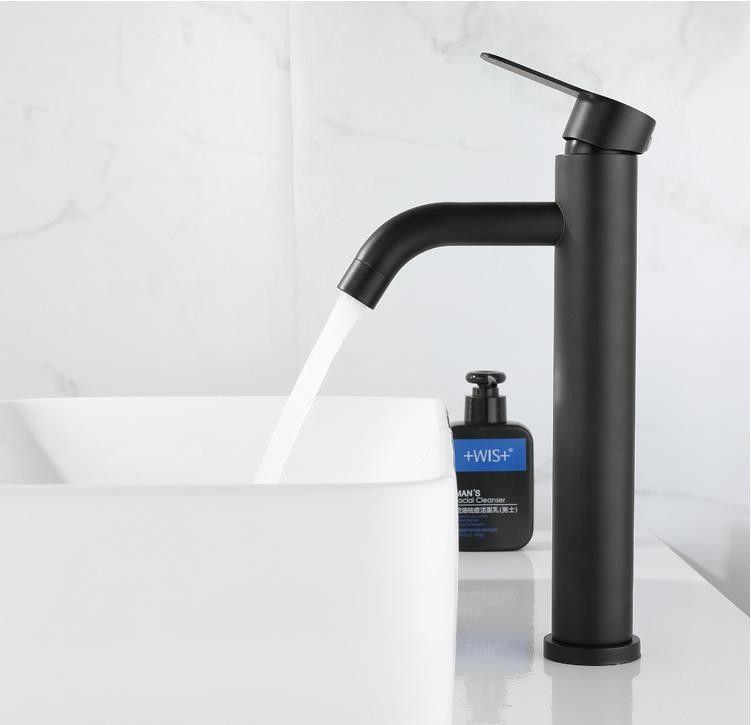 Krom Mat Siyah Altın Sn Finish Sıcak ve Soğuk Tek Kulplu Lavabo Bataryası