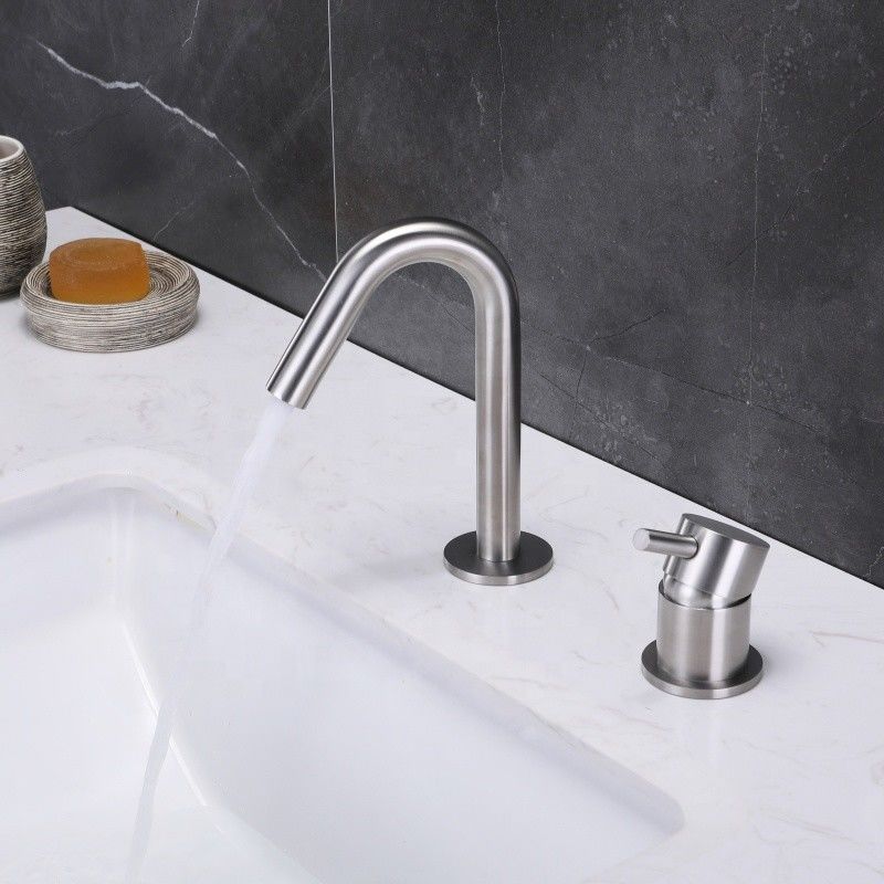 SUS304 Paslanmaz Çelik Tek Delikli Tek Kulplu Lavabo Bataryası Krom Mat Siyah Altın Sn