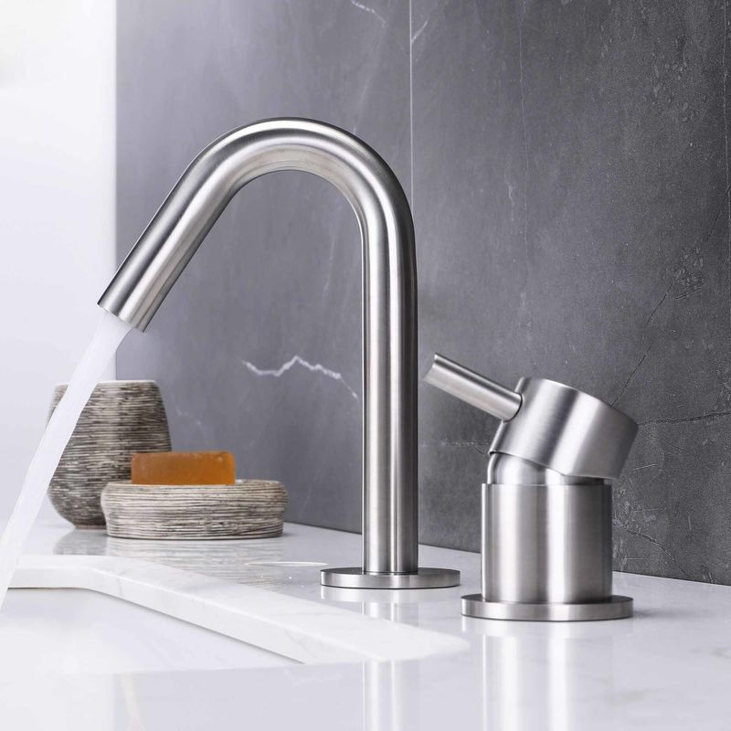 SUS304 Paslanmaz Çelik Tek Delikli Tek Kulplu Lavabo Bataryası Krom Mat Siyah Altın Sn