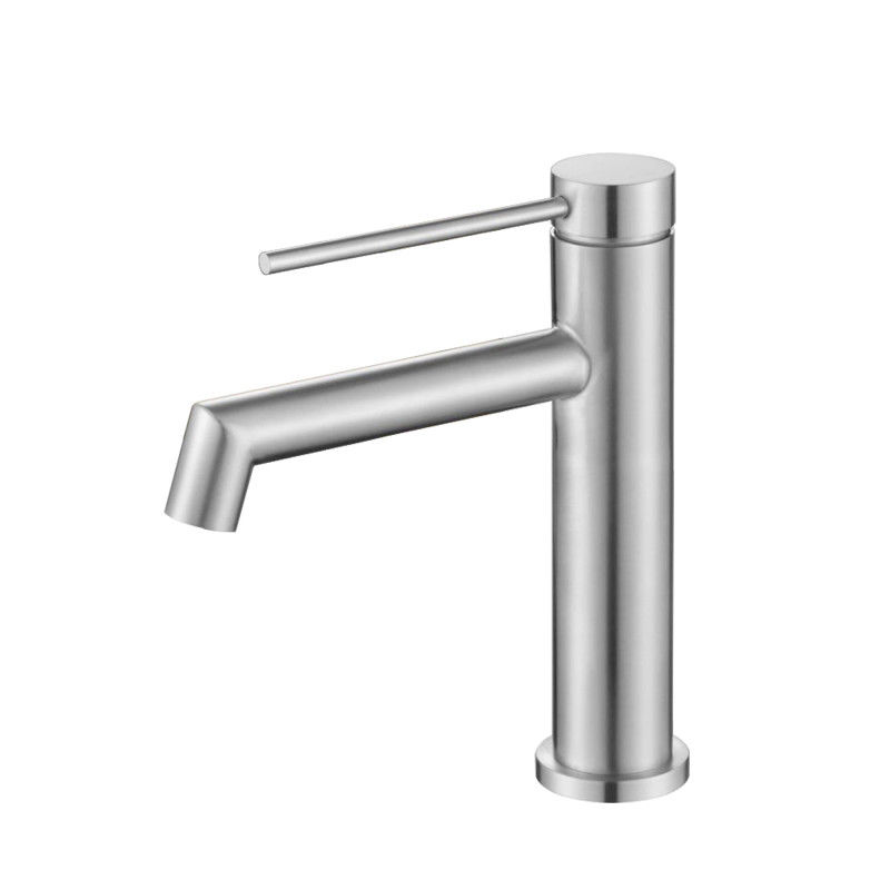 SUS304 Paslanmaz Çelik Tek Delikli Tek Kulplu Lavabo Bataryası Mat Siyah Gri SN Altın