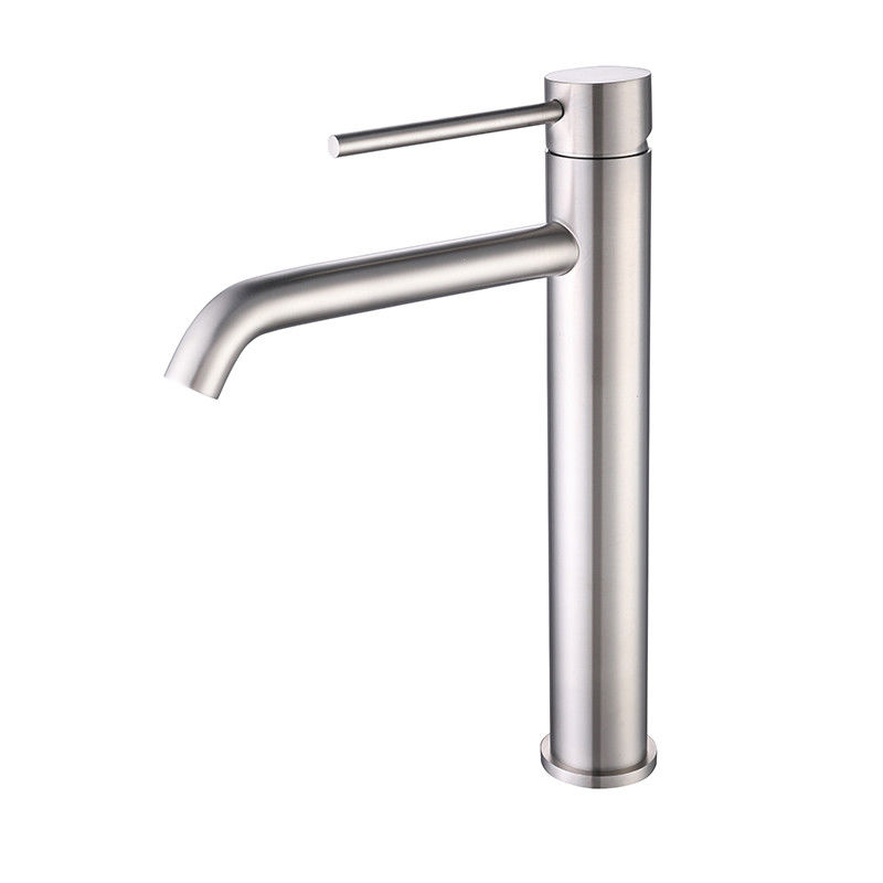 SUS304 Paslanmaz Çelik Kap Tek Delikli Tek Kulplu Lavabo Bataryası Gri Mat Siyah Altın Sn