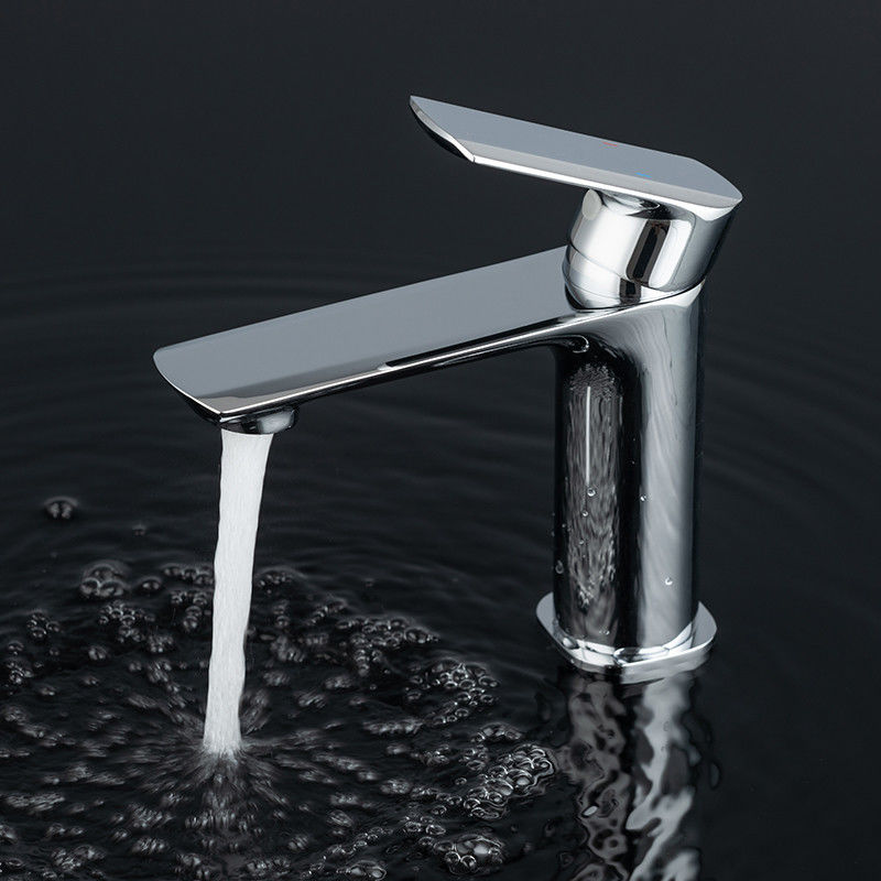 Pirinç Modern Tek Delikli Tek Kulplu Lavabo Bataryası Krom Mat Siyah Altın Gri