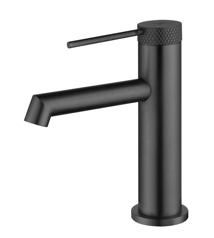 Pirinç Modern Tek Delikli Tek Kulplu Lavabo Bataryası Krom Mat Siyah Altın Gri